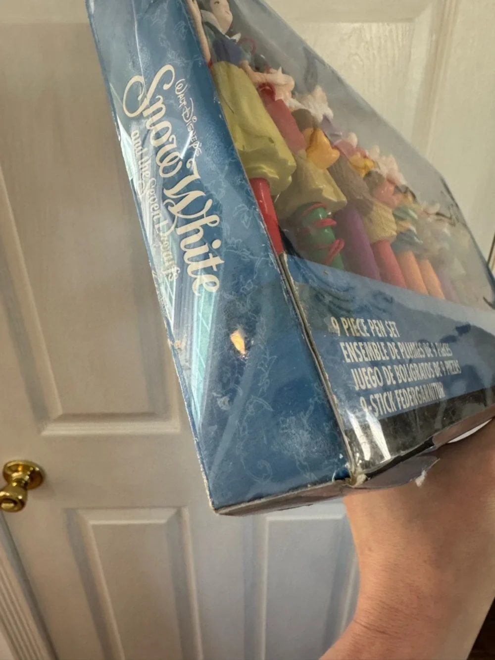 RARE Vintage Disney Snow White & the Seven Dwarfs 9-Piece Character Pen Set